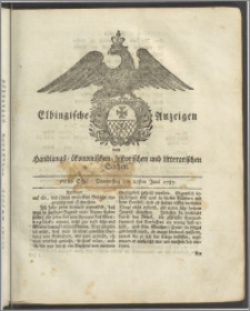 Elbingische Anzeigen von Handlungs- ökonomischen- historischen und litterarischen Sachen. VIItes Stück. Donnerstag den 21sten Juni 1787