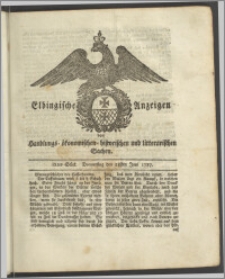 Elbingische Anzeigen von Handlungs- ökonomischen- historischen und litterarischen Sachen. IXtes Stück. Donnerstag den 28sten Juni 1787