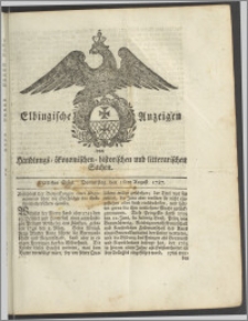 Elbingische Anzeigen von Handlungs- ökonomischen- historischen und litterarischen Sachen. XXIIIstes Stück. Donnerstag den 16ten August 1787