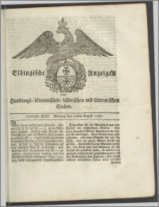 Elbingische Anzeigen von Handlungs- ökonomischen- historischen und litterarischen Sachen. XXVIstes Stück. Montag den 27sten August 1787