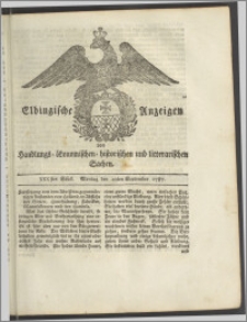 Elbingische Anzeigen von Handlungs- ökonomischen- historischen und litterarischen Sachen. XXXstes Stück. Montag den 10ten September 1787