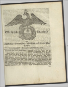 Elbingische Anzeigen von Handlungs- ökonomischen- historischen und litterarischen Sachen. XLVIstes Stück. Montag den 5ten November 1787