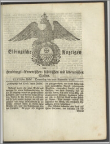 Elbingische Anzeigen von Handlungs- ökonomischen- historischen und litterarischen Sachen. XLVIIstes Stück. Donnerstag den 8ten November 1787