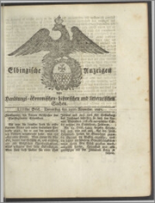 Elbingische Anzeigen von Handlungs- ökonomischen- historischen und litterarischen Sachen. LIIIstes Stück. Donnerstag den 29ten November 1787
