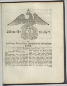 Elbingische Anzeigen von Handlungs- ökonomischen- historischen und litterarischen Sachen. XIItes Stück. Montag den 11ten Februar, 1788