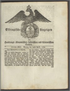 Elbingische Anzeigen von Handlungs- ökonomischen- historischen und litterarischen Sachen. XXXtes Stück. Montag den 14ten Aprill, 1788