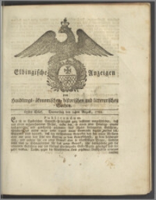 Elbingische Anzeigen von Handlungs- ökonomischen- historischen und litterarischen Sachen. 65stes Stück. Donnerstag den 14ten August, 1788