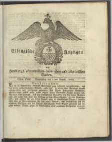 Elbingische Anzeigen von Handlungs- ökonomischen- historischen und litterarischen Sachen. 67stes Stück. Donnerstag den 21ten August, 1788