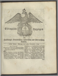 Elbingische Anzeigen von Handlungs- ökonomischen- historischen und litterarischen Sachen. 88stes Stück. Montag den 10ten November, 1788