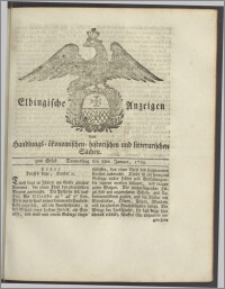 Elbingische Anzeigen von Handlungs- ökonomischen- historischen und litterarischen Sachen. 3tes Stück. Donnerstag den 8ten Januar, 1789