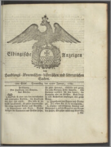 Elbingische Anzeigen von Handlungs- ökonomischen- historischen und litterarischen Sachen. 7tes Stück. Donnerstag den 22ten Januar, 1789