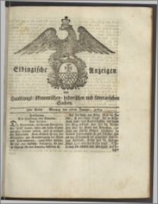 Elbingische Anzeigen von Handlungs- ökonomischen- historischen und litterarischen Sachen. 8tes Stück. Montag den 26ten Januar, 1789