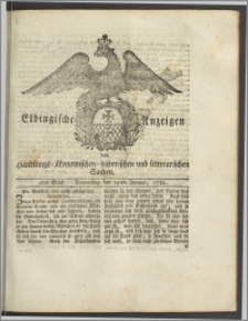 Elbingische Anzeigen von Handlungs- ökonomischen- historischen und litterarischen Sachen. 9tes Stück. Donnerstag den 29ten Januar, 1789