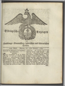 Elbingische Anzeigen von Handlungs- ökonomischen- historischen und litterarischen Sachen. 13tes Stück. Donnerstag den 12ten Februar, 1789