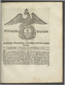Elbingische Anzeigen von Handlungs- ökonomischen- historischen und litterarischen Sachen. 13tes Stück. Montag den 16ten Februar, 1789
