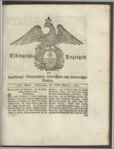 Elbingische Anzeigen von Handlungs- ökonomischen- historischen und litterarischen Sachen. 16tes Stück. Donnerstag den 26sten Februar, 1789