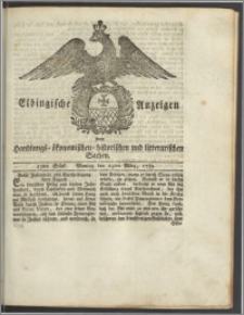 Elbingische Anzeigen von Handlungs- ökonomischen- historischen und litterarischen Sachen. 23tes Stück. Montag den 23ten März, 1789