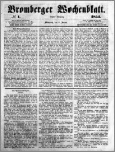 Bromberger Wochenblatt 1854.01.04 nr 1