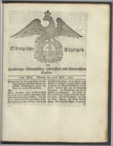 Elbingische Anzeigen von Handlungs- ökonomischen- historischen und litterarischen Sachen. 31tes Stück. Montag den 20ten April, 1789