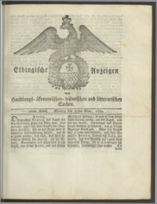 Elbingische Anzeigen von Handlungs- ökonomischen- historischen und litterarischen Sachen. 37tes Stück. Montag den 11ten May, 1789