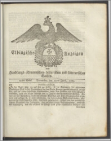 Elbingische Anzeigen von Handlungs- ökonomischen- historischen und litterarischen Sachen. 50tes Stück. Donnerstag den 25ten Junii, 1789