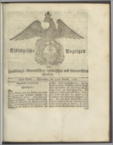 Elbingische Anzeigen von Handlungs- ökonomischen- historischen und litterarischen Sachen. 64tes Stück. Donnerstag den 13ten August, 1789