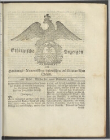 Elbingische Anzeigen von Handlungs- ökonomischen- historischen und litterarischen Sachen. 73tes Stück. Montag den 14ten September 1789