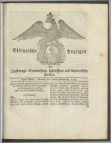 Elbingische Anzeigen von Handlungs- ökonomischen- historischen und litterarischen Sachen. 75tes Stück. Montag den 21ten September 1789