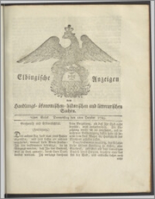 Elbingische Anzeigen von Handlungs- ökonomischen- historischen und litterarischen Sachen. 78tes Stück. Donnerstag den 1ten October 1789