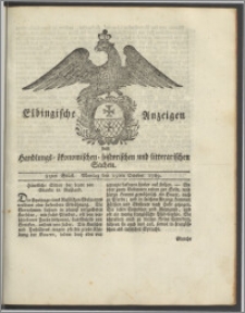 Elbingische Anzeigen von Handlungs- ökonomischen- historischen und litterarischen Sachen. 83tes Stück. Montag den 19ten October 1789