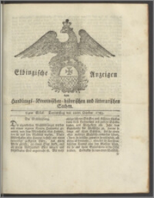 Elbingische Anzeigen von Handlungs- ökonomischen- historischen und litterarischen Sachen. 84tes Stück. Donnerstag den 22ten October 1789