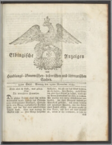 Elbingische Anzeigen von Handlungs- ökonomischen- historischen und litterarischen Sachen. 93tes Stück. Montag den 23ten November 1789