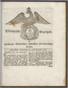 Elbingische Anzeigen von Handlungs- ökonomischen- historischen und litterarischen Sachen. 98tes Stück. Donnerstag, den 10ten December 1789