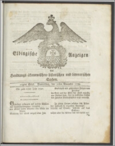 Elbingische Anzeigen von Handlungs- ökonomischen- historischen und litterarischen Sachen. 104tes Stück. Donnerstag, den 31ten December 1789
