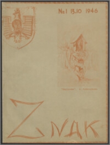 Znak : dwutygodnik katolicko-społeczny 1946, R. 1 nr 1 + dodatek List Pasterski