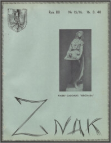 Znak : dwutygodnik katolicko-społeczny 1948, R. 3 nr 15-16