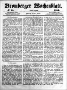 Bromberger Wochenblatt 1854.02.22 nr 15