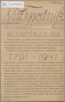 Nasz Tygodnik : dodatek do Ku Wolnej Polsce 1941, nr 3