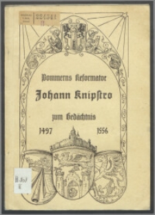 Festschrift aus Anlaß der Einweihung eines Knipstro-Denkmals in Pyritz am 6. September 1931