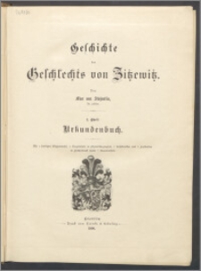 Geschichte des Geschlechts von Zitzewitz. T. 1, Urkundenbuch