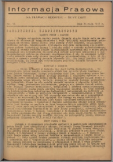Informacja Prasowa 1946.05.30, nr 12