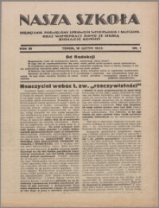 Nasza Szkoła : miesięcznik poświęcony sprawom wychowania i nauczania oraz współpracy domu ze szkołą 1935, R. 3 nr 1