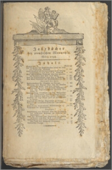 Jahrbücher der preußischen Monarchie unter der Regierung Friedrich Wilhelms des Dritten / J. F. Unger. Jg. 1798 Bd. 1 März