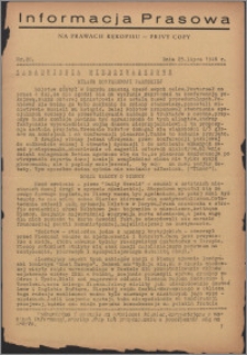 Informacja Prasowa 1946.07.25, nr 20