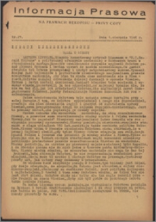 Informacja Prasowa 1946.08.01, nr 21