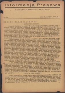 Informacja Prasowa 1946.08.08, nr 22