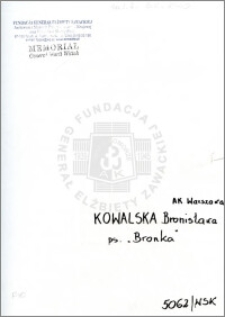 Kowalska Bronisława