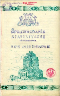 Sprawozdanie Statystyczne miasta Bydgoszczy 1926, R. 8 nr 10-12