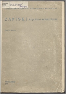 Zapiski Kujawsko-Dobrzyńskie. Seria A, Historia