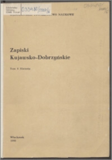 Zapiski Kujawsko-Dobrzyńskie. T.6, Historia